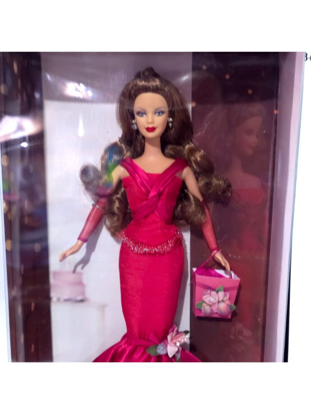 2004 NEW/NRFB Barbie Birthday Wishes Doll Silver Label - Red Dress (C6229) - Picture 5 of 11